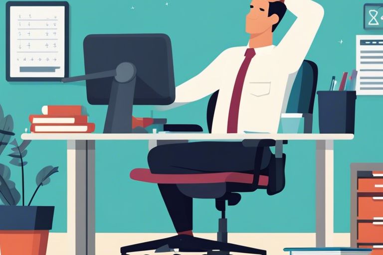Are there any office chair exercises to boost productivity and reduce stiffness?